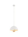 Argon PIAVA 8443 1-fl. pendant lamp, white-brown (marble) lampshade, white glass cream elements, lacquered steel