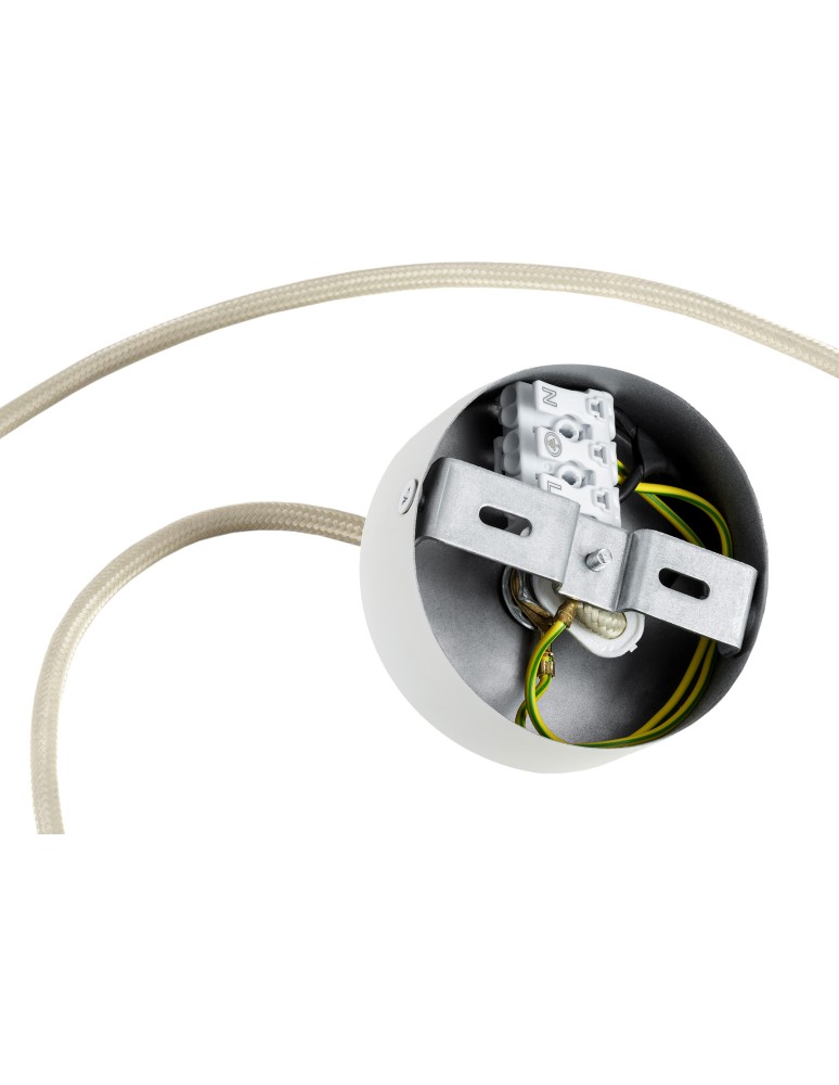 Single pendant lamps - Argon PIAVA 8443 1-fl. pendant lamp, white-brown (marble) lampshade, white glass cream elements, lacquered steel - product kolory-swiatla.pl 6