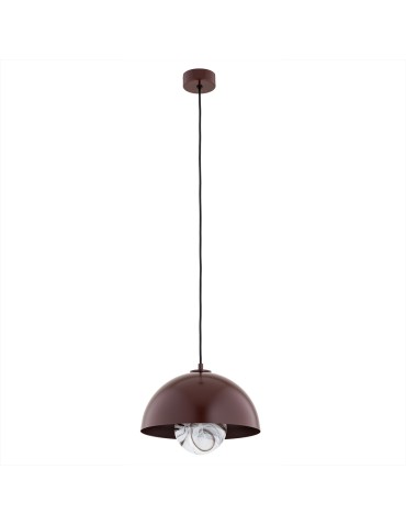 Argon PIAVA 8444 1-fl. pendant lamp, white and brown (marble) lampshade, chocolate brown glass elements, lacquered steel - product 2