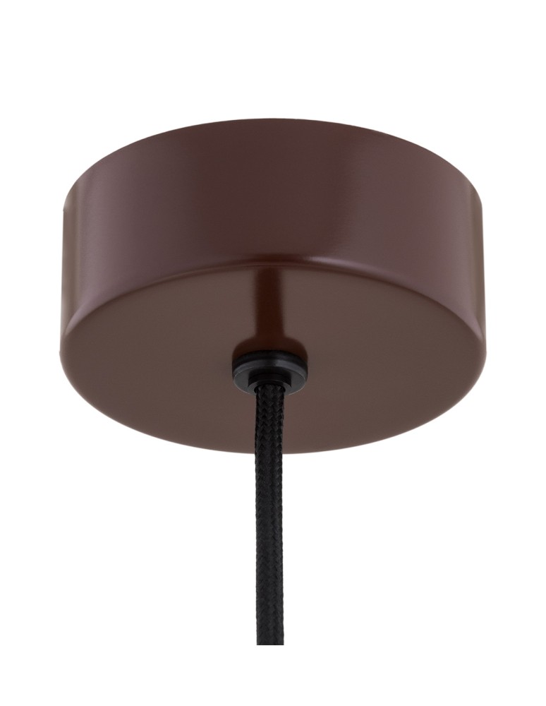 Single pendant lamps - Argon PIAVA 8444 1-fl. pendant lamp, white and brown (marble) lampshade, chocolate brown glass elements, lacquered steel - product kolory-swiatla.pl 4
