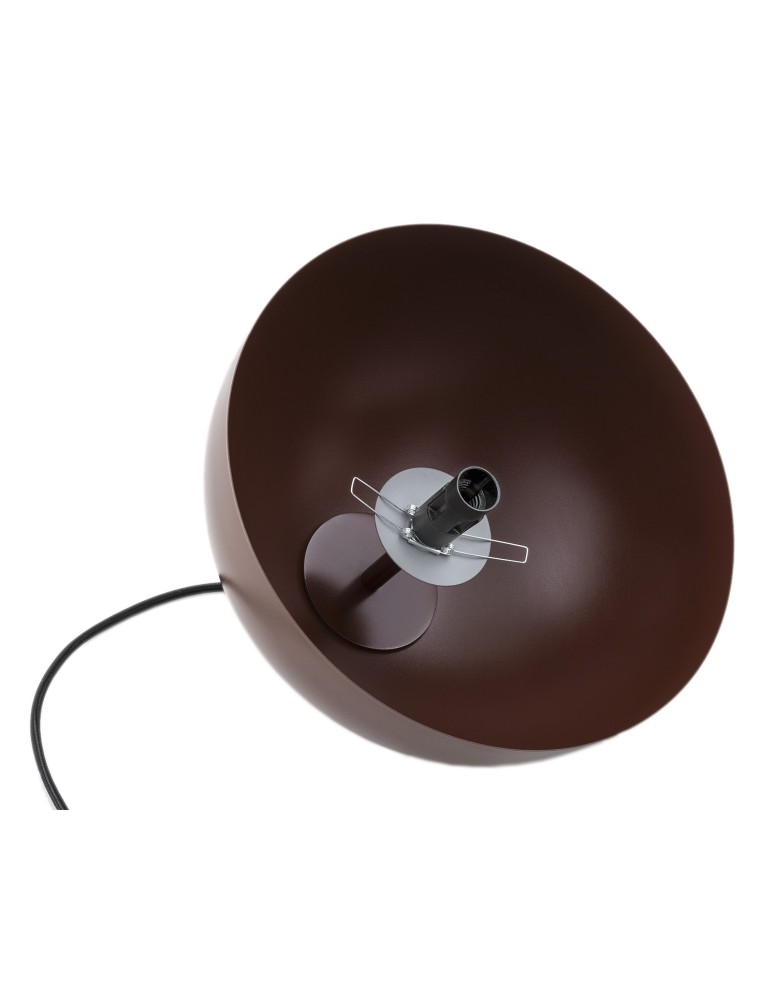 Single pendant lamps - Argon PIAVA 8444 1-fl. pendant lamp, white and brown (marble) lampshade, chocolate brown glass elements, lacquered steel - product kolory-swiatla.pl 5