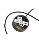 Single pendant lamps - Argon PIAVA 8444 1-fl. pendant lamp, white and brown (marble) lampshade, chocolate brown glass elements, lacquered steel - product 6