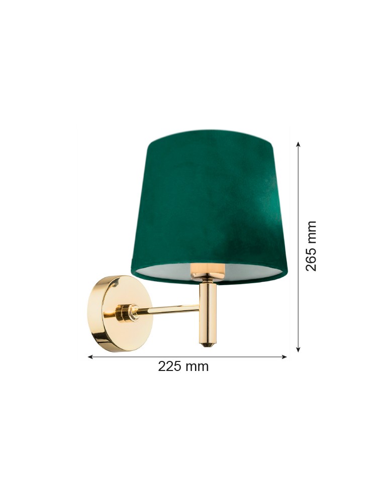 Classic wall lamps - Argon PONTE PLUS wall lamp 1 pł. 1x15W (max) green dark brass 8105 - product kolory-swiatla.pl 4