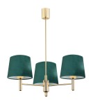 3-point chandelier - Argon PONTE PLUS 3 fl. chandelier 3x15W (max) green dark brass 6192 - product 1
