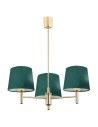 Argon PONTE PLUS 3 fl. chandelier 3x15W (max) green dark brass 6192