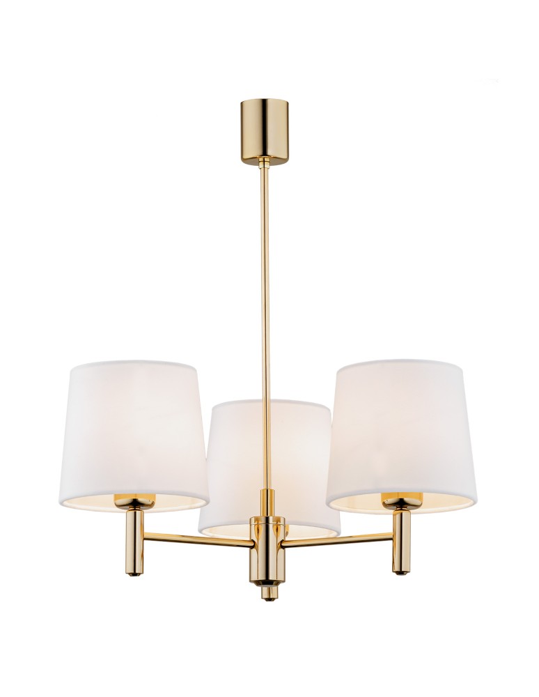 3-point chandelier - Argon PONTE PLUS 3 fl. chandelier 3x15W (max) cream dark brass 6110 - product kolory-swiatla.pl 1