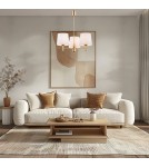 3-point chandelier - Argon PONTE PLUS 3 fl. chandelier 3x15W (max) cream dark brass 6110 - product 2