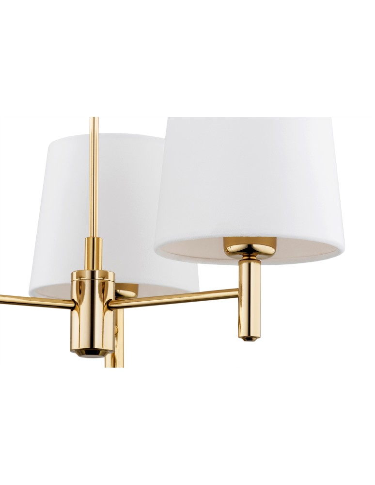 3-point chandelier - Argon PONTE PLUS 3 fl. chandelier 3x15W (max) cream dark brass 6110 - product kolory-swiatla.pl 3