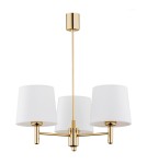 3-point chandelier - Argon PONTE PLUS 3 fl. chandelier 3x15W (max) cream dark brass 6110 - product 4