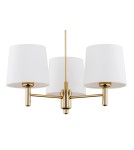 3-point chandelier - Argon PONTE PLUS 3 fl. chandelier 3x15W (max) cream dark brass 6110 - product 5