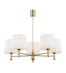 5-point chandeliers - Argon PONTE PLUS chandelier 5 fl. 5x15W (max) cream dark brass 2106 - product 1