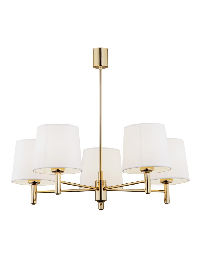5-point chandeliers - Argon PONTE PLUS chandelier 5 fl. 5x15W (max) cream dark brass 2106 - product kolory-swiatla.pl 1