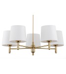 5-point chandeliers - Argon PONTE PLUS chandelier 5 fl. 5x15W (max) cream dark brass 2106 - product 4