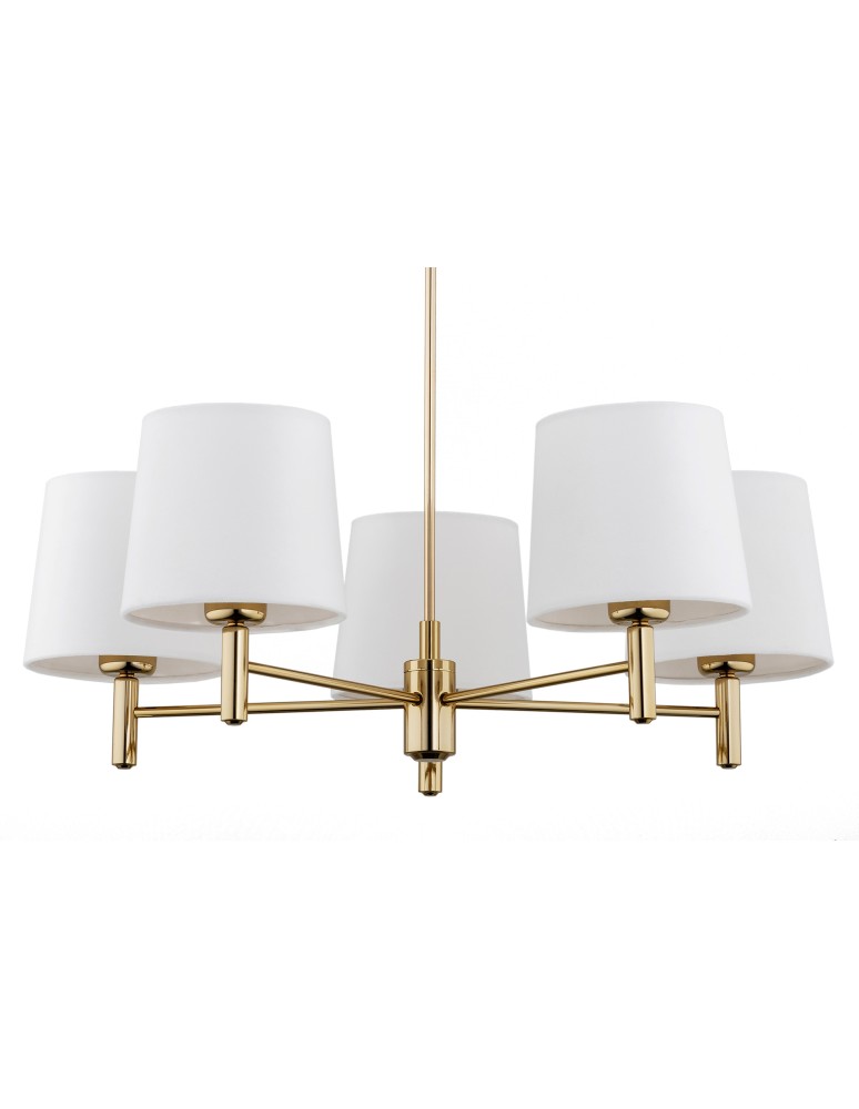 5-point chandeliers - Argon PONTE PLUS chandelier 5 fl. 5x15W (max) cream dark brass 2106 - product kolory-swiatla.pl 4
