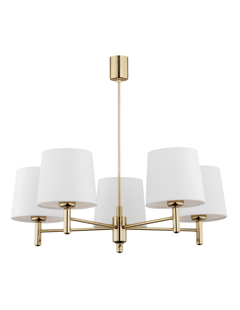 5-point chandeliers - Argon PONTE PLUS chandelier 5 fl. 5x15W (max) cream dark brass 2106 - product kolory-swiatla.pl 5