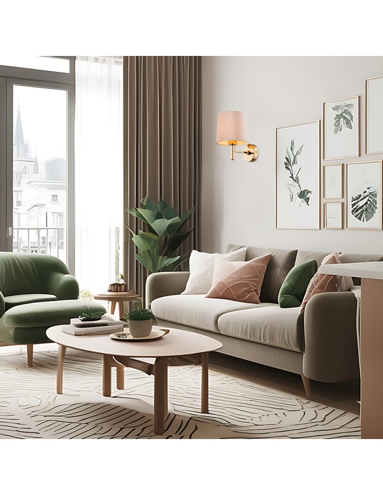 Classic wall lamps - Argon PONTE PLUS wall lamp 1 pł. 1x15W (max) beige dark brass 4727 - product kolory-swiatla.pl 3