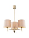 Argon PONTE PLUS 3 fl. chandelier 3x15W (max) beige dark brass 6109