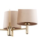 Chandelier with lampshade - Argon PONTE PLUS 3 fl. chandelier 3x15W (max) beige dark brass 6109 - product 4