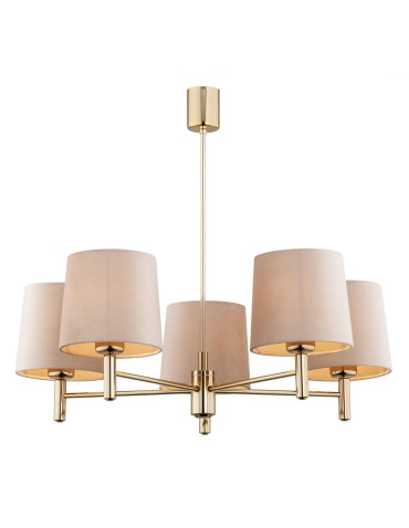 Argon PONTE PLUS chandelier 5 fl. 5x15W (max) beige dark brass 2105
