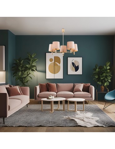 Argon PONTE PLUS żyrandol 5 pł. 5x15W (max) beżowy ciemny mosiądz 2105 - produkt 2