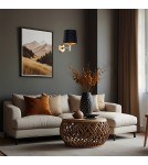 Classic wall lamps - Argon PONTE PLUS wall lamp 1 pł. 1x15W (max) black dark brass 4729 - product 4