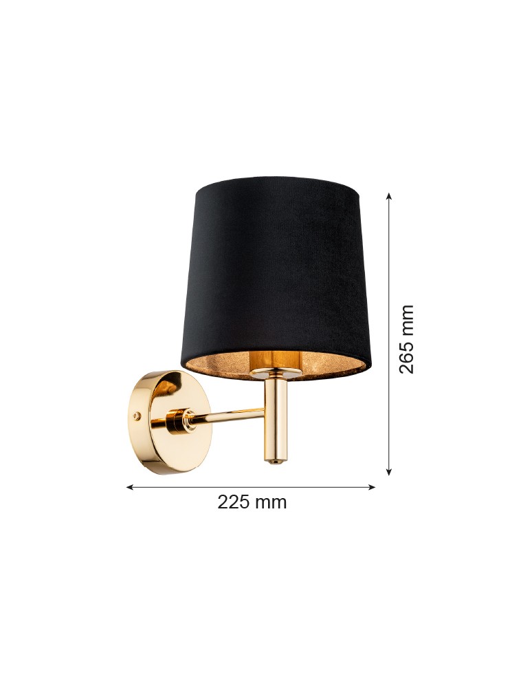 Classic wall lamps - Argon PONTE PLUS wall lamp 1 pł. 1x15W (max) black dark brass 4729 - product kolory-swiatla.pl 6