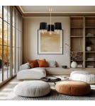 Classic chandeliers - Argon PONTE PLUS 3 fl. chandelier 3x15W (max) black dark brass 6111 - product 2