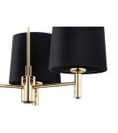 Classic chandeliers - Argon PONTE PLUS 3 fl. chandelier 3x15W (max) black dark brass 6111 - product 4