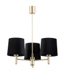 Classic chandeliers - Argon PONTE PLUS 3 fl. chandelier 3x15W (max) black dark brass 6111 - product 5