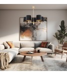 Classic chandeliers - Argon PONTE PLUS 5 fl. chandelier 5x15W (max) black dark brass 2107 - product 2