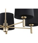 Classic chandeliers - Argon PONTE PLUS 5 fl. chandelier 5x15W (max) black dark brass 2107 - product 3