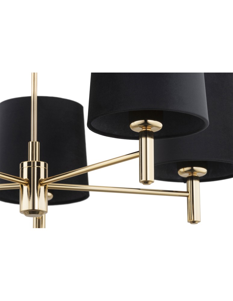 Classic chandeliers - Argon PONTE PLUS 5 fl. chandelier 5x15W (max) black dark brass 2107 - product kolory-swiatla.pl 3