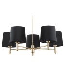 Classic chandeliers - Argon PONTE PLUS 5 fl. chandelier 5x15W (max) black dark brass 2107 - product 4