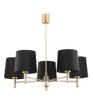 Classic chandeliers - Argon PONTE PLUS 5 fl. chandelier 5x15W (max) black dark brass 2107 - product 5