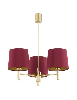 Argon PONTE PLUS żyrandol 3 pł. 3x15W (max) czerwony ciemny mosiądz 6266 - produkt 2