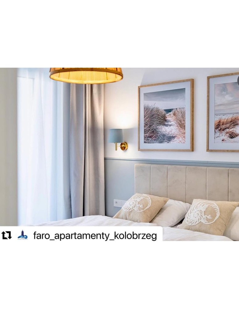 Classic wall lamps - Argon PONTE wall lamp 1 pł. 1x15W (max) blue dark brass 4347 - product kolory-swiatla.pl 3