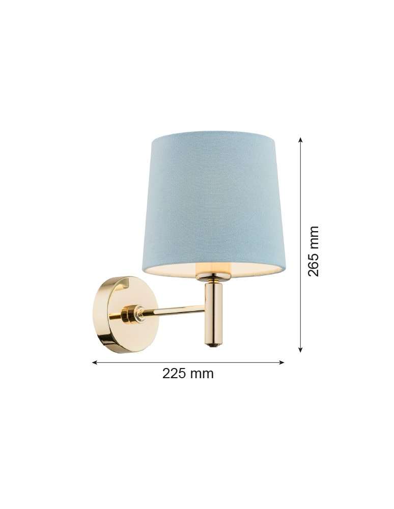 Classic wall lamps - Argon PONTE wall lamp 1 pł. 1x15W (max) blue dark brass 4347 - product kolory-swiatla.pl 12