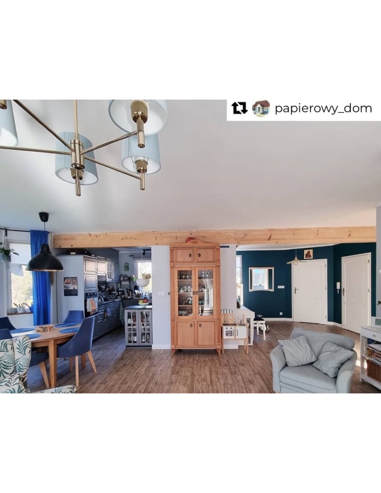 Classic chandeliers - Argon PONTE 5 fl. pendant lamp 5x15W (max) blue dark brass 2085 - product kolory-swiatla.pl 3