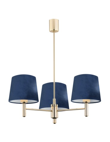 Argon PONTE 3 fl. pendant lamp 3x15W (max) navy blue dark brass 1485