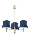 Argon PONTE 3 fl. pendant lamp 3x15W (max) navy blue dark brass 1485
