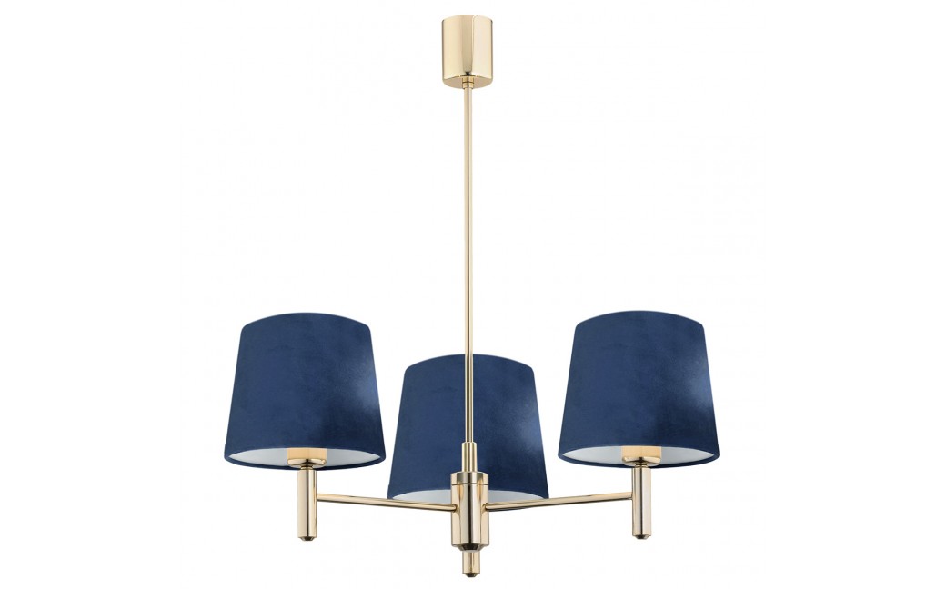 Argon PONTE lampa wisząca 3 pł. 3x15W (max) granat ciemny mosiądz 1485