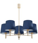 Classic chandeliers - Argon PONTE pendant lamp 5 pł. 5x15W (max) dark brass 2086 - product 1