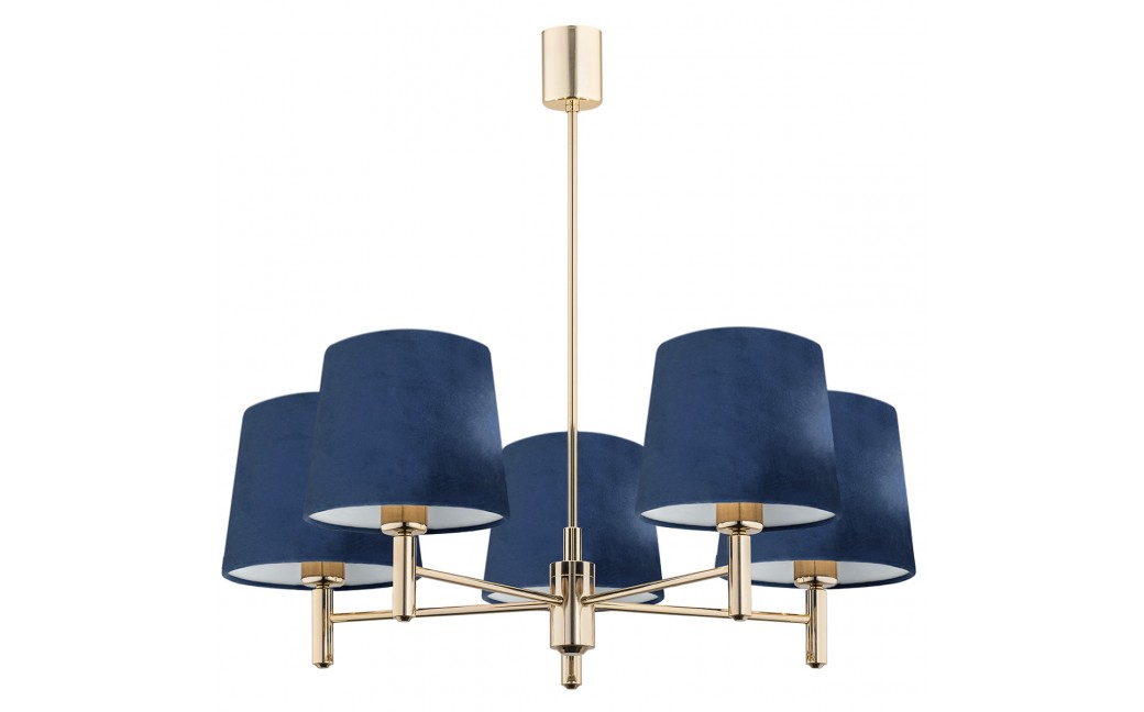 Argon PONTE lampa wisząca 5 pł. 5x15W (max) granat ciemny mosiądz 2086
