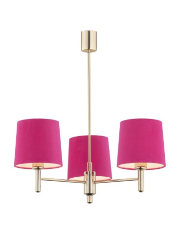 Argon PONTE 3 fl. pendant lamp 3x15W (max) pink dark brass 1498
