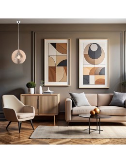 Argon PORTORYKO lampa wisząca 1 pł. kula 1x15W (max) jasny brąz chrom 3672 - produkt 2