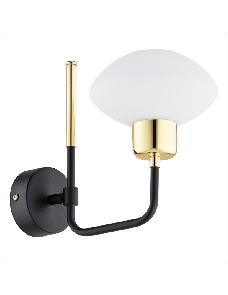 Argon RAVELLO kinkiet 1 pł. 1x7W (max) opal mat czarny struktura 8032