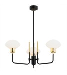 Argon RAVELLO żyrandol 3 pł. 3x7W (max) opal mat czarny struktura 6166