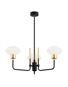 Argon RAVELLO żyrandol 3 pł. 3x7W (max) opal mat czarny struktura 6166