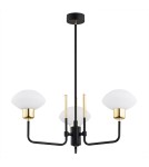 Argon RAVELLO żyrandol 3 pł. 3x7W (max) opal mat czarny struktura 6166