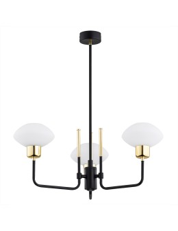 Argon RAVELLO żyrandol 3 pł. 3x7W (max) opal mat czarny struktura 6166 - produkt 2